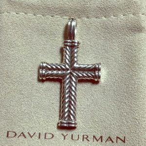 David yurman sterling silver chevron cross